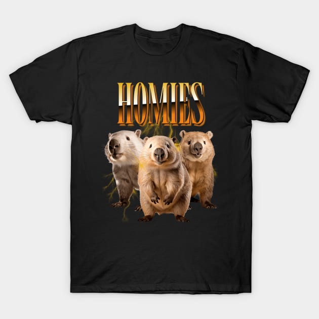 Capybara Funny Homies T-Shirt by Tip Top Tee's